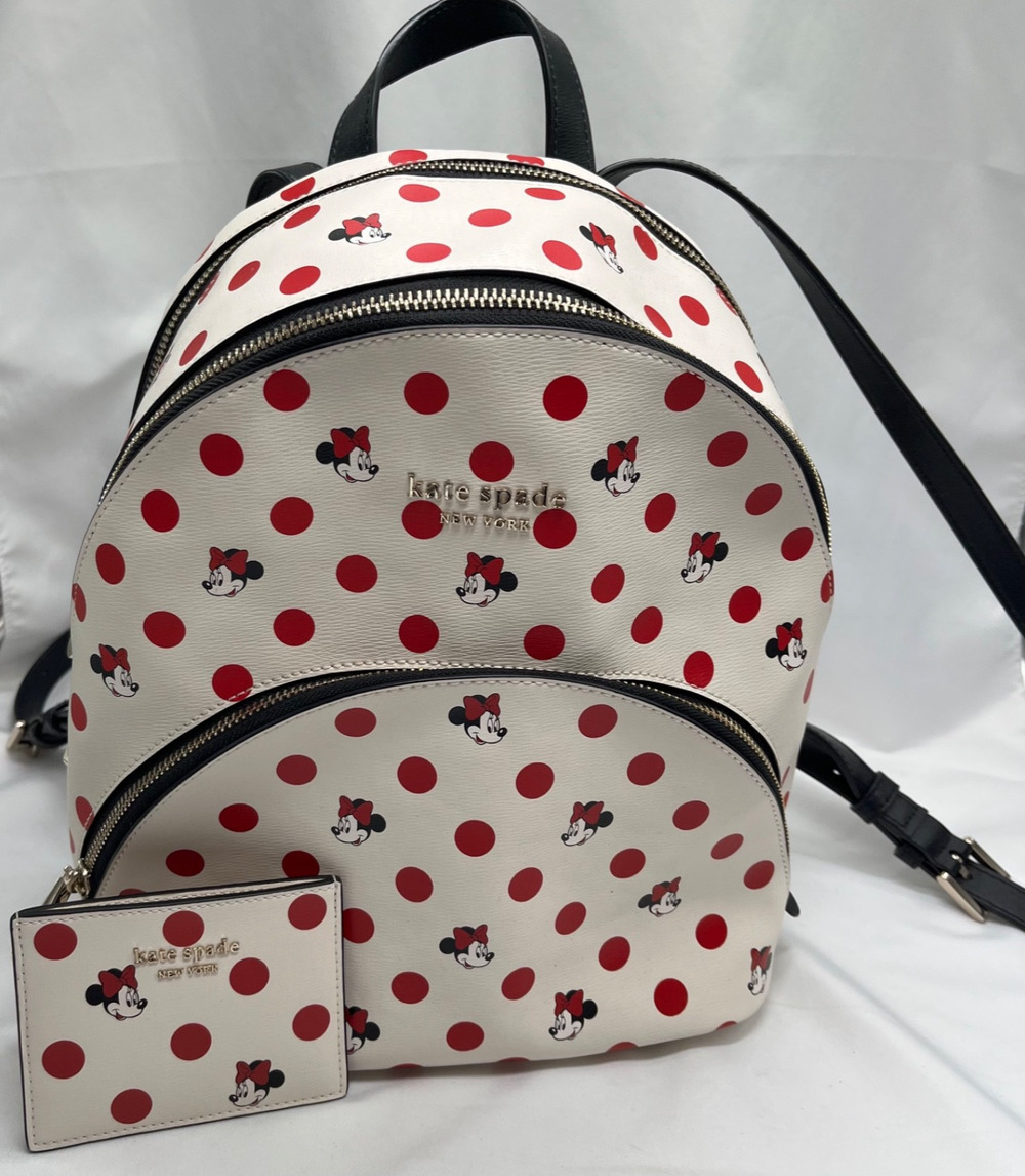 Disney Minnie Mouse Polka Love My Dots Backpack / card case Kate Spade New York